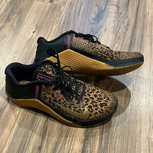 Nike Metcon 6 Leopard Print Crossfit Training Sneaker Women Size 10